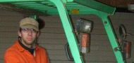 Mgr. Vojtech Veselý, forklift operator Mgr. Vojtech Veselý, forklift operator